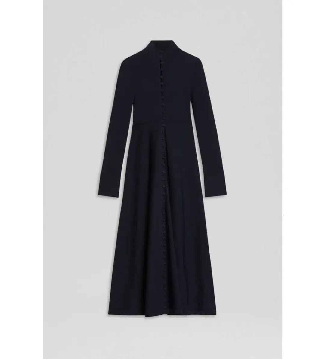 Scanlan Theodore Crepe Knit Button Polo Midi Dress in Navy Size 6 for rent on The Volte - main image