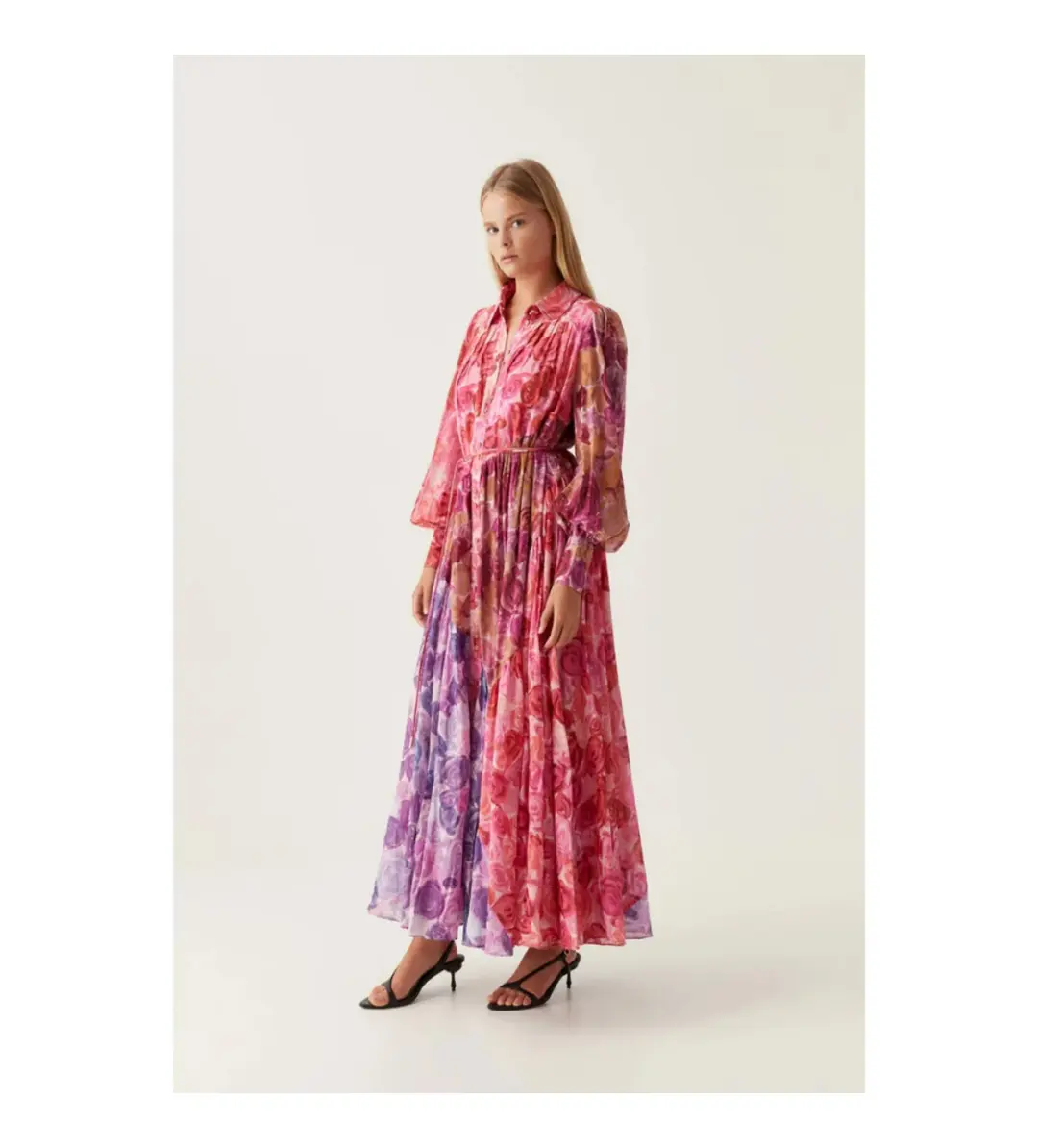 Aje Collisions Smock Maxi Dress Multi Floral Size 10 for rent on The Volte - main image