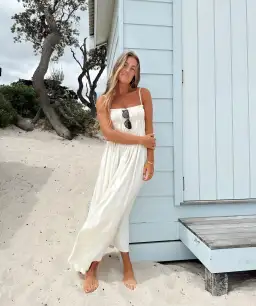 Bec & Bridge Dali Maxi Shift Dress Ivory Size 12 for rent on The Volte - image 4