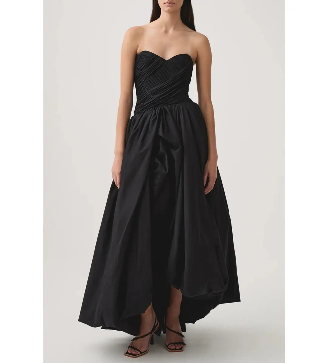 Aje Spatial Maxi Dress Black Size 8 for rent on The Volte - main image