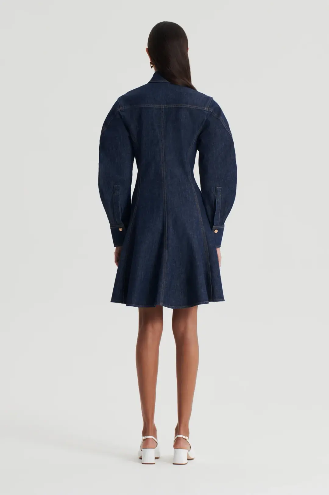 Scanlan Theodore Denim Mini Dress Indigo B Size M / AU 10 for rent on The Volte - main image