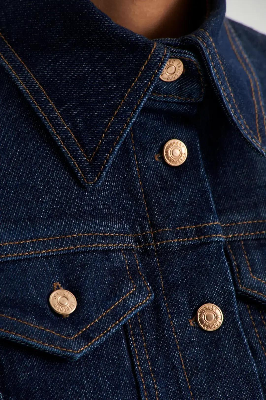 Scanlan Theodore Denim Mini Dress Indigo B Size M / AU 10 for rent on The Volte - main image