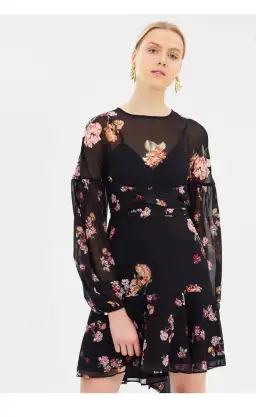 Keepsake the Label Evolve Long Sleeve Mini Dress Floral Size 6 for rent on The Volte - image 2