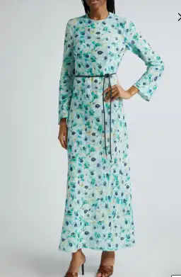 Zimmermann Lightburst Bias Long Dress in Aqua Floral Size 2 / AU 12 for rent on The Volte - image 3