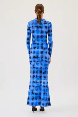 Suboo Shibori Long Sleeve Ruched Maxi Dress Blue Size M (AU 10) for rent on The Volte - image 2