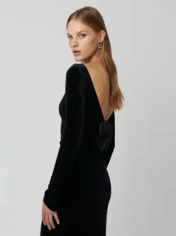 Effie Kats Yasmin Maxi Dress Black Velvet Size XS / AU 6 for rent on The Volte - image 4