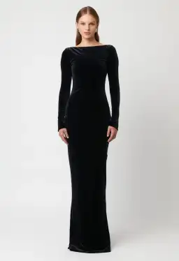 Effie Kats Yasmin Maxi Dress Black Velvet Size XS / AU 6 for rent on The Volte - image 2