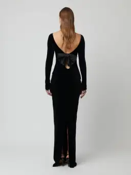 Effie Kats Yasmin Maxi Dress Black Velvet Size XS / AU 6 for rent on The Volte - image 1