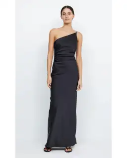 Bec & Bridge Eternity Asym Maxi Dress Black Size AU 12