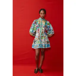 Alemais Evergreen Mini Dress Multi Size AU 14