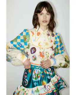 Alemais Lou Ballon Shirt and Guardian Tiered Ruffle Skirt Multi Size 14 for rent on The Volte - image 2