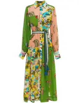 Alemais Holiday Patchwork Shirtdress Multi Size AU 16 for rent on The Volte - image 4