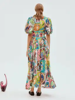 Alemais Evergreen Midi Dress Multi Size AU 16 for rent on The Volte - image 2