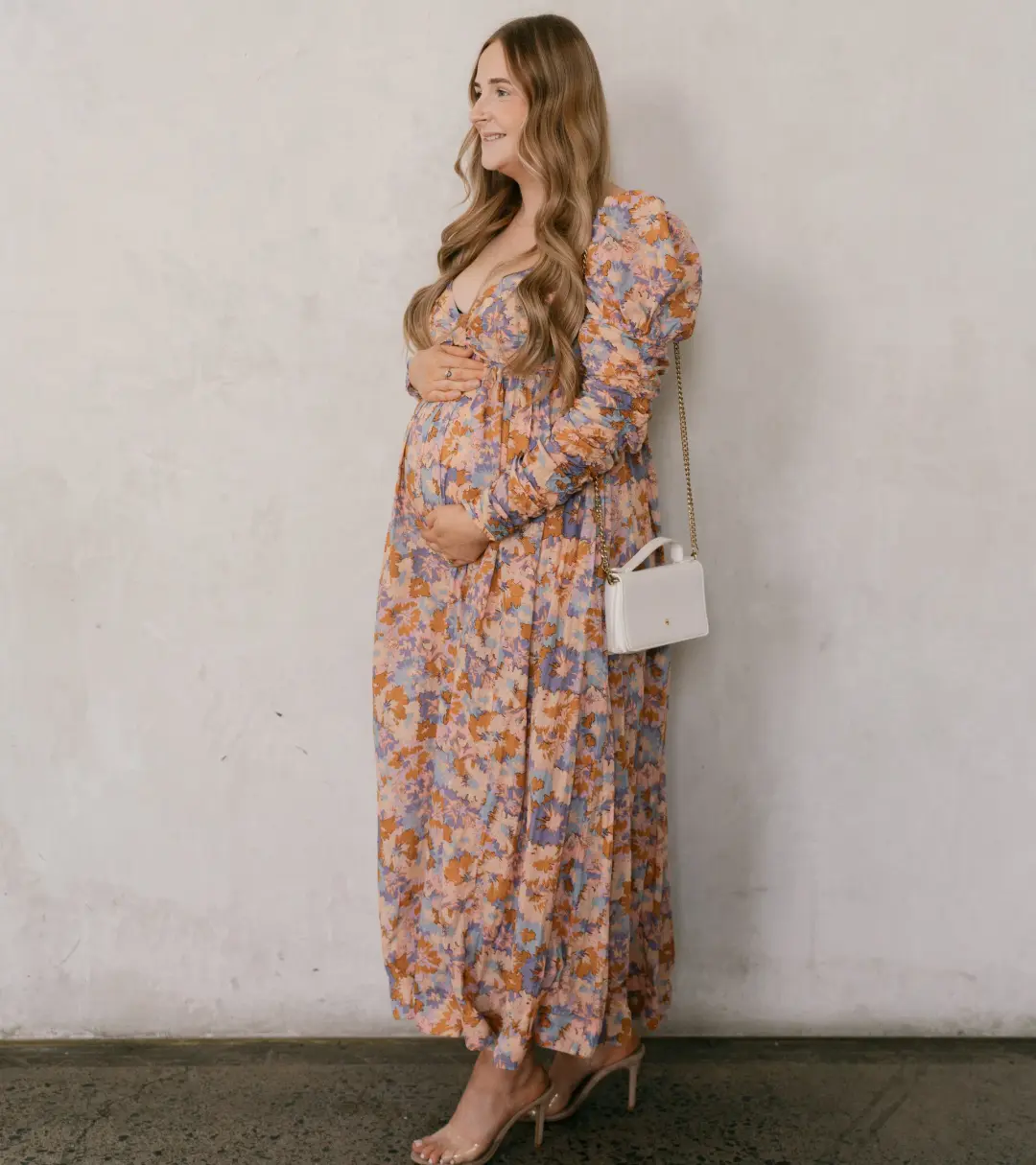 Zimmermann Violet Twist Front Midi Dress Multi Floral Size 4 / AU 12-14 for rent on The Volte - main image