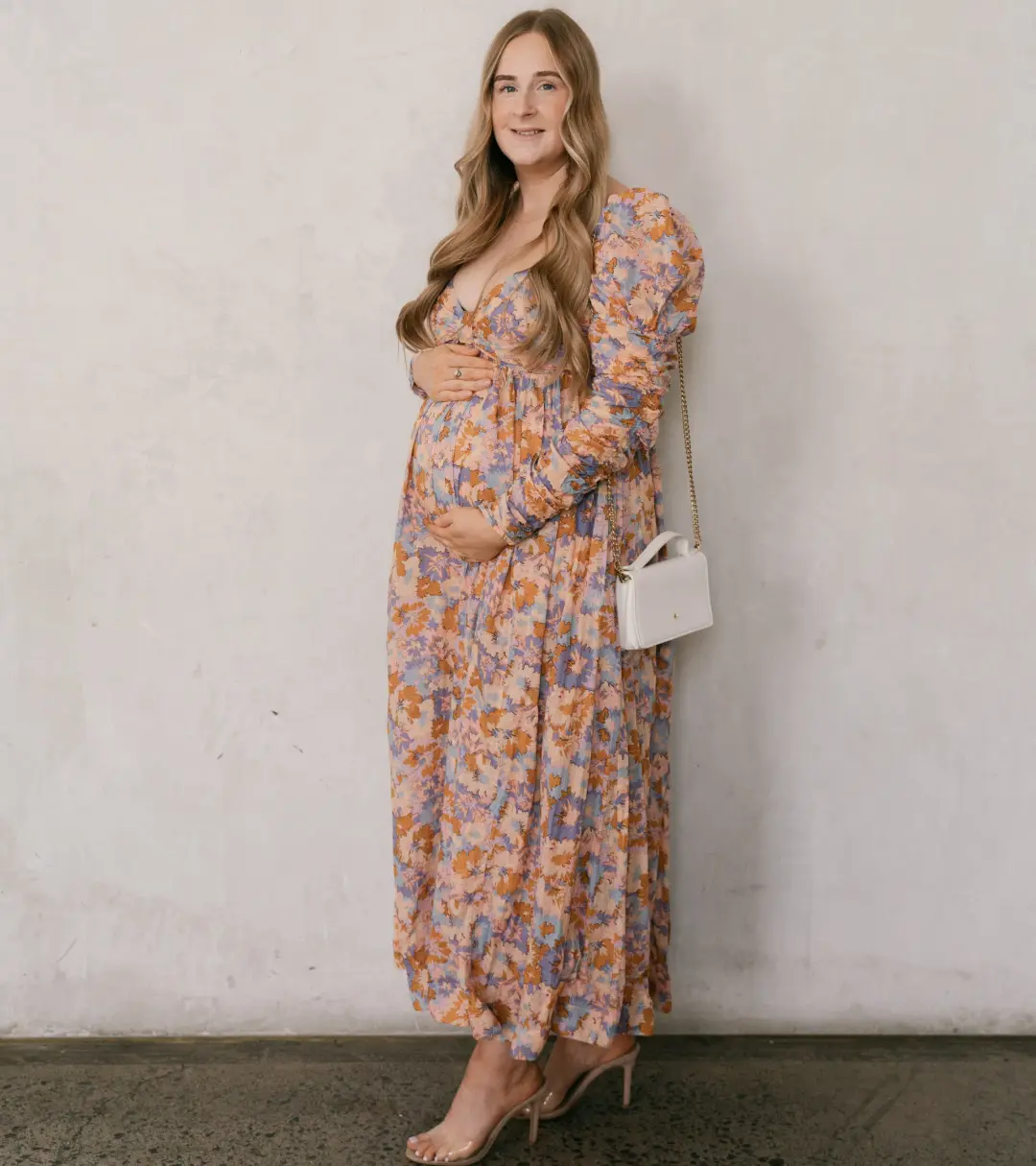 Zimmermann Violet Twist Front Midi Dress Multi Floral Size 4 / AU 12-14 for rent on The Volte - main image