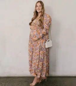 Zimmermann Violet Twist Front Midi Dress Multi Floral Size 4 / AU 12-14 for rent on The Volte - image 5