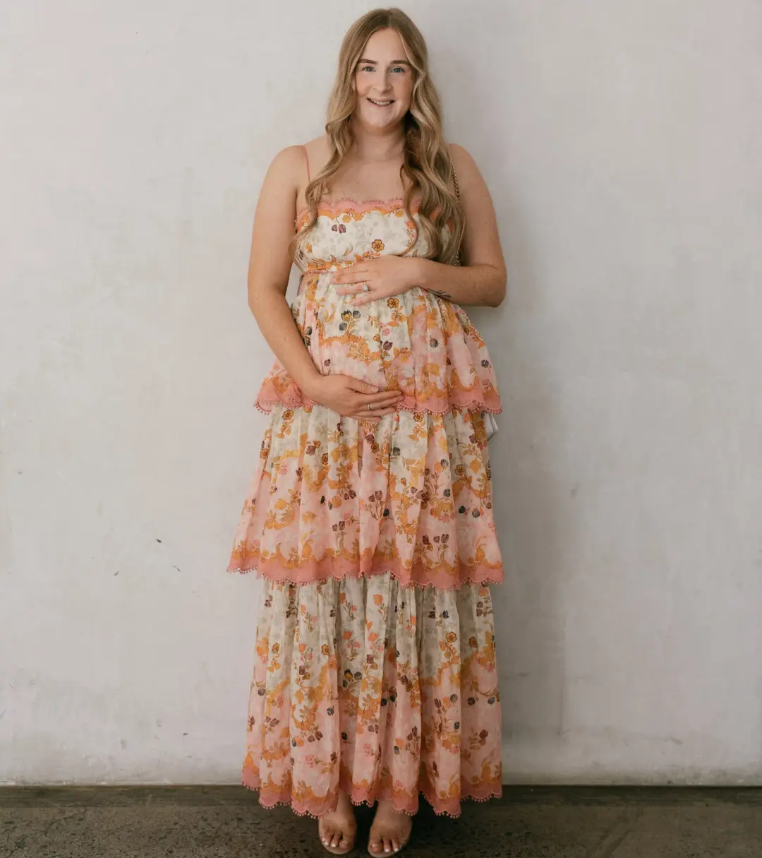 Zimmermann Laurel Frill Midi Dress Floral Size 4 / AU 12-14 for rent on The Volte - main image