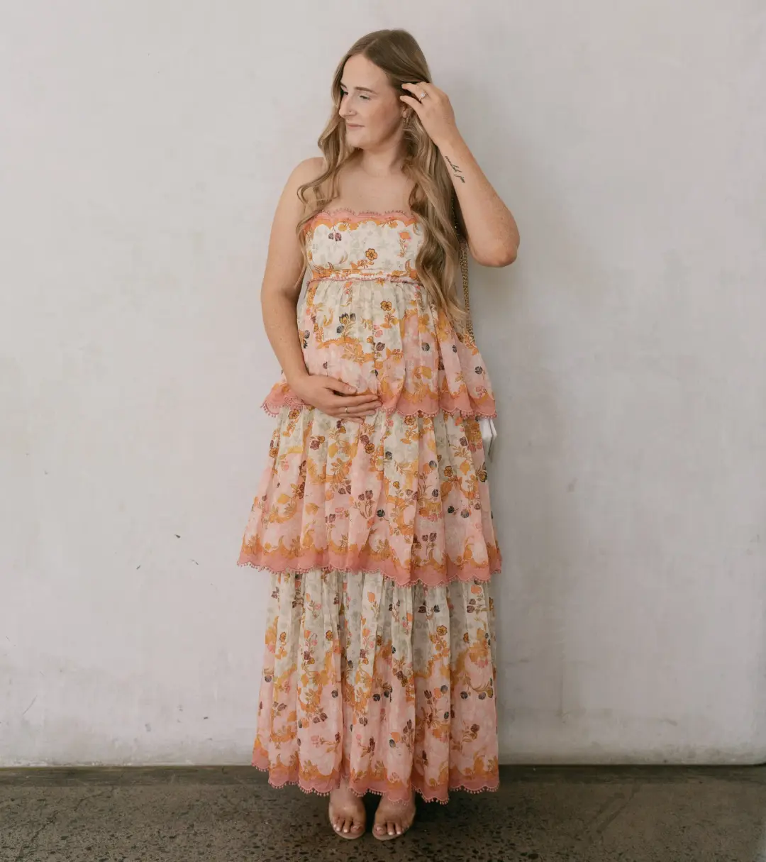 Zimmermann Laurel Frill Midi Dress Floral Size 4 / AU 12-14 for rent on The Volte - main image