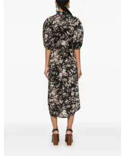 Zimmermann Kaftan Midi Dress Black Mockingbird Size 14 for rent on The Volte - image 2
