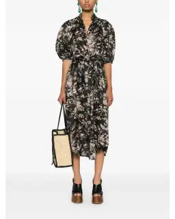 Zimmermann Kaftan Midi Dress Black Mockingbird Size 14 for rent on The Volte - image 1
