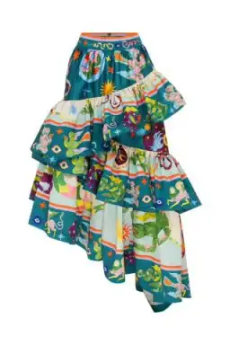 Alemais Guardian Tiered Ruffle Skirt Multi Size AU 12 for rent on The Volte - image 2