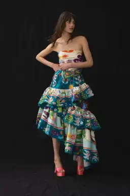 Alemais Guardian Tiered Ruffle Skirt Multi Size AU 12 for rent on The Volte - image 1