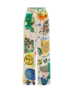 Alemais Soleil SIlk Shirt and Pant Set Print Size AU 14 for rent on The Volte - image 5