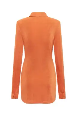 With Jean Andy Mini Dress Orange Size 8 for rent on The Volte - image 4
