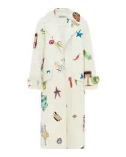 Alemais Checkers Coat Cream Print Size AU 16 for rent on The Volte - image 6