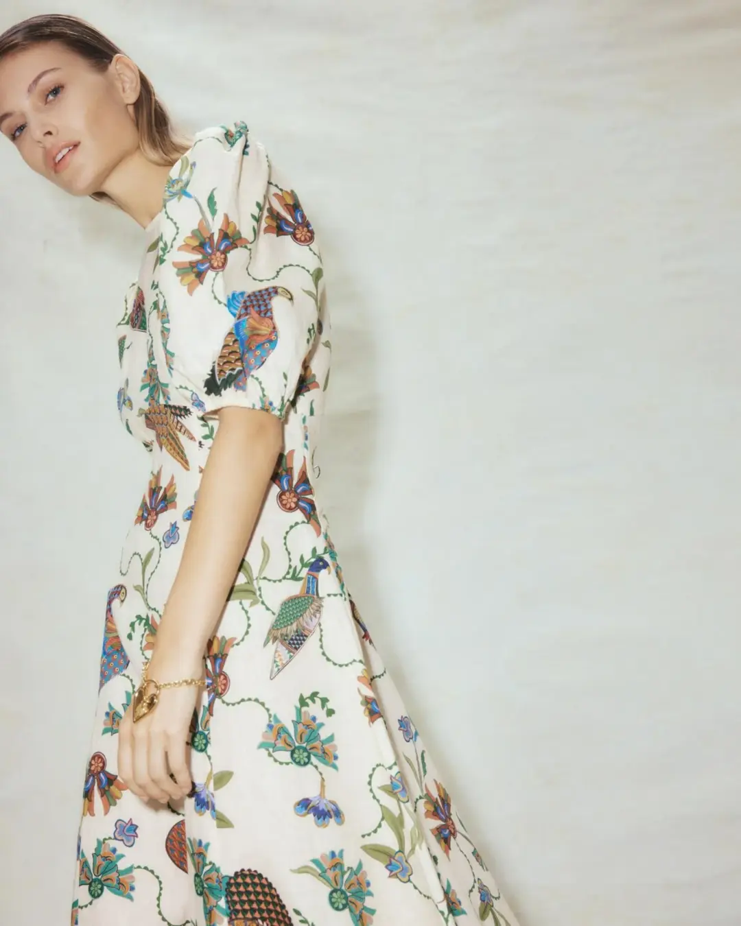 Alemais Birdie Midi Dress Multi Size AU 16 for rent on The Volte - main image