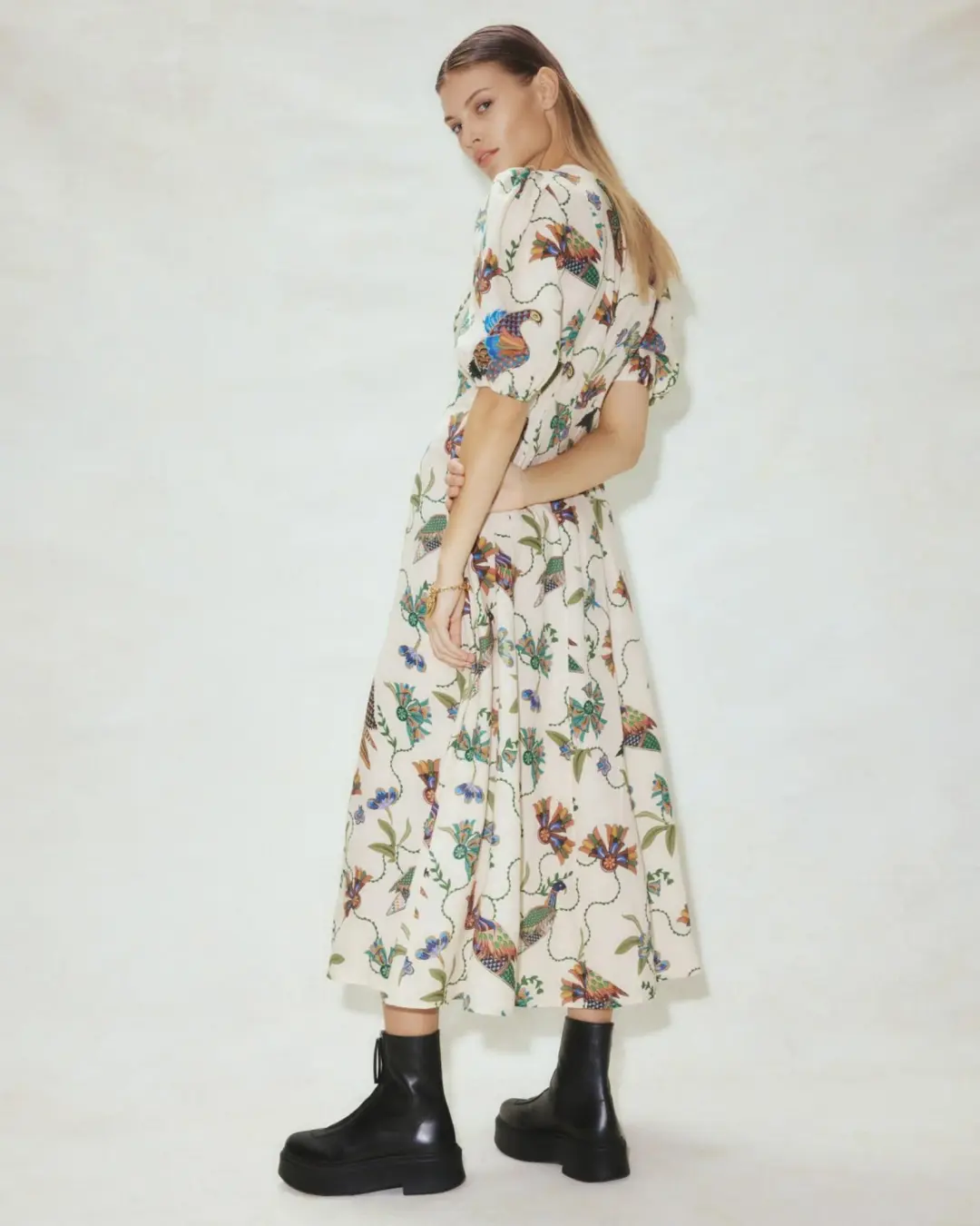 Alemais Birdie Midi Dress Multi Size AU 16 for rent on The Volte - main image