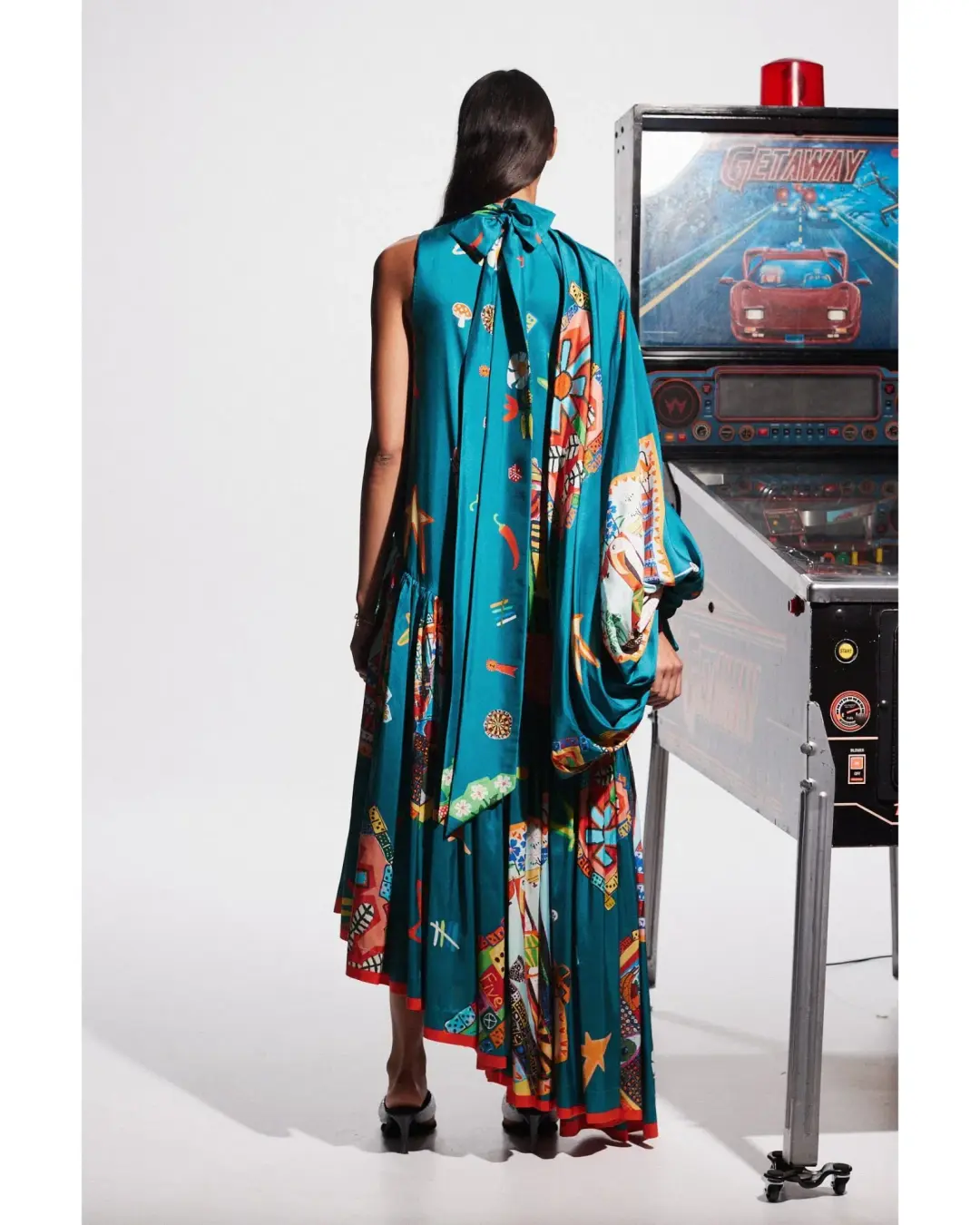 Alemais Rollers Gown Blue Print Size AU 16 for rent on The Volte - main image