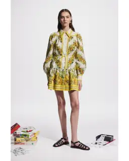 Alemais Gisela Mini Dress Print Size AU 14