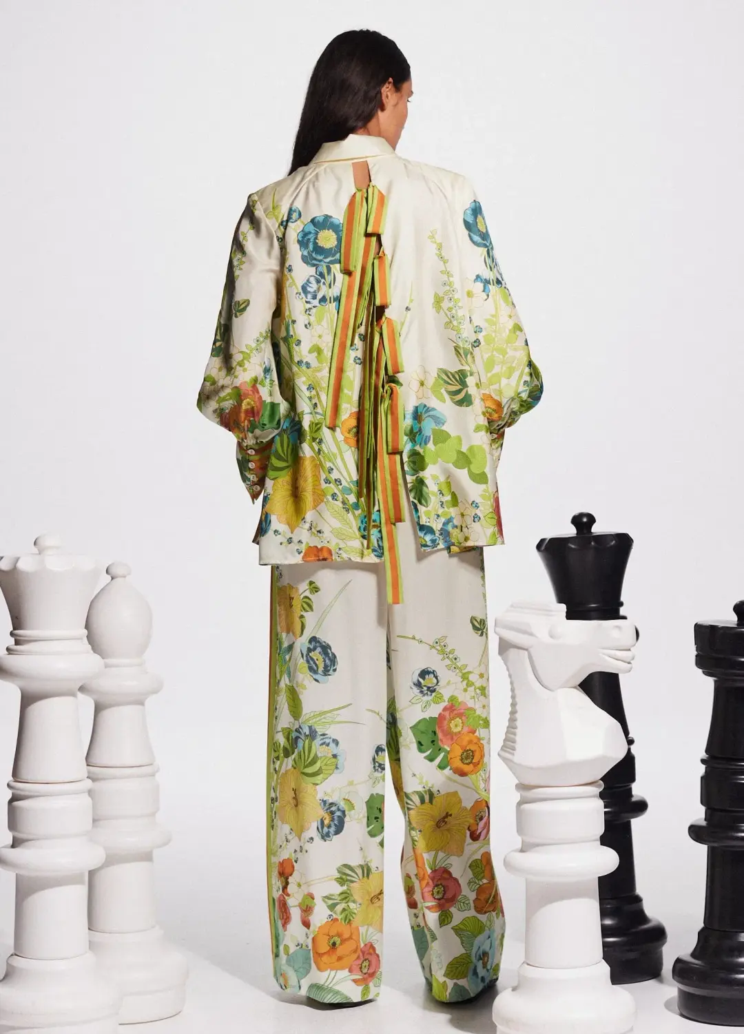 Alemais Constance Shirt and Pants Set Cream Floral Size 16 for rent on The Volte - main image