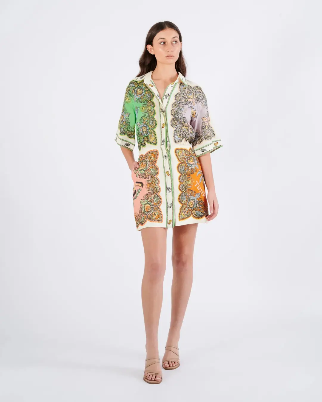 Alemais Trippy Troppo Mini Dress Multi Size AU 16 for rent on The Volte - main image