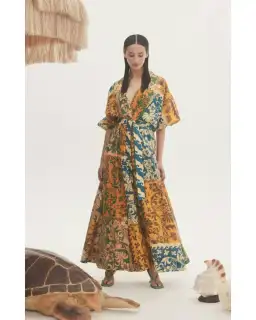 Alemais Archie Wrap Dress Multi Size AU 14