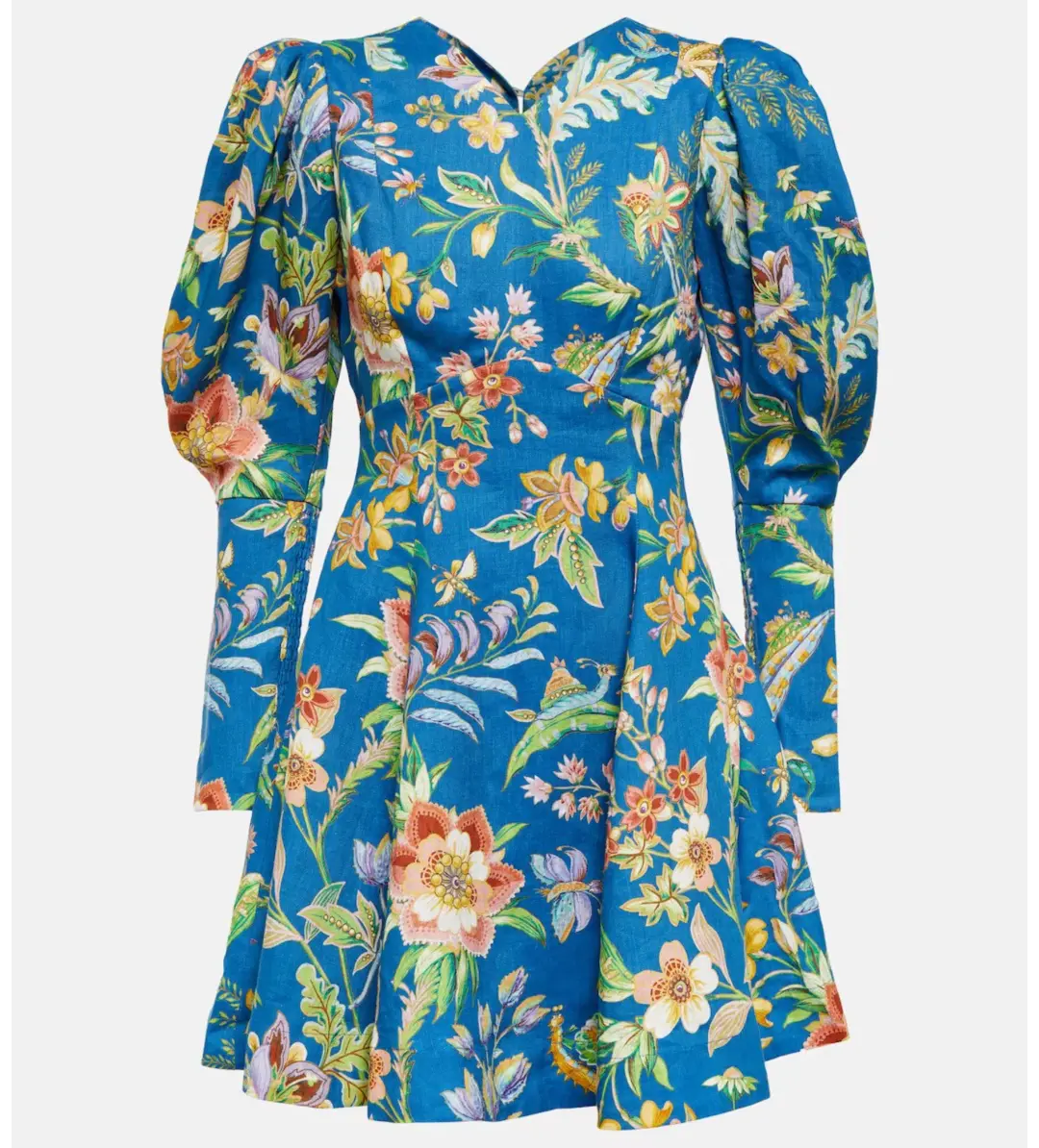 Alemais June Mini Dress Indigo Floral Size AU 16 for rent on The Volte - main image
