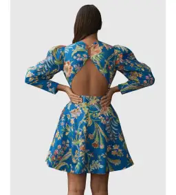 Alemais June Mini Dress Indigo Floral Size AU 16 for rent on The Volte - image 5