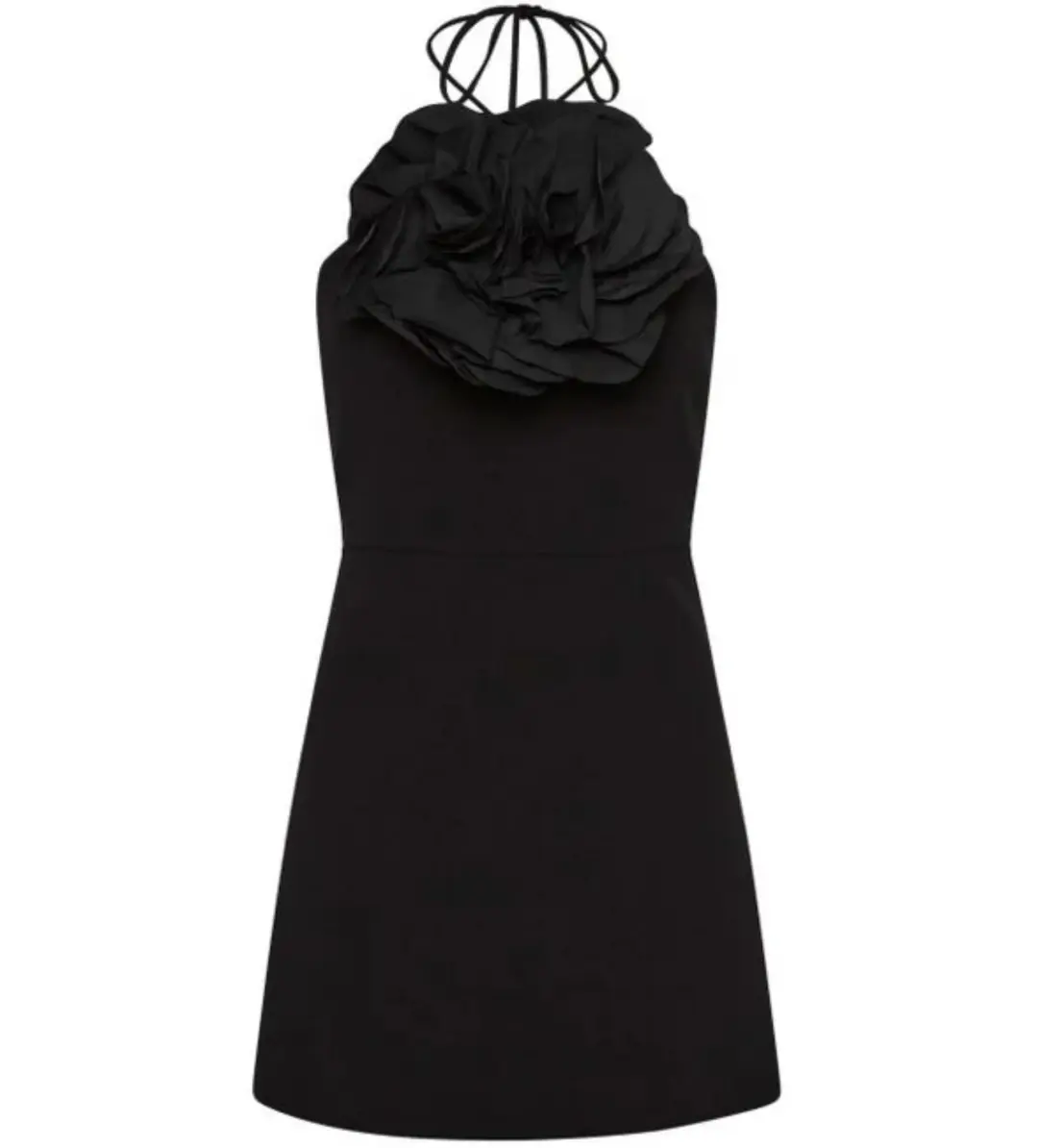 Rebecca Vallance Odetta Mini Halter Black Size 8 for rent on The Volte - main image