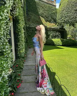 Leo Lin Imogen Gown Jardin Print Multi Size 8 for rent on The Volte - image 6