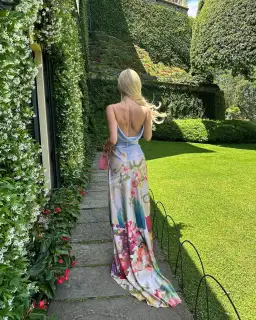 Leo Lin Imogen Gown Jardin Print Multi Size 8 for rent on The Volte - image 7