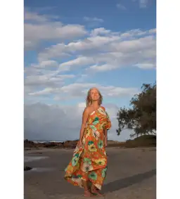 Alemais Piato One Shoulder Midi Dress Multi Floral Size 16 for rent on The Volte - image 4