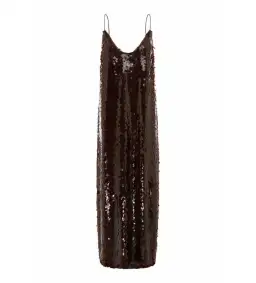 Alemais Geanie Sequin Gown In Chocolate Size 14 for rent on The Volte - image 3