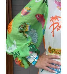 Alemais Paradiso Midi Shirtdress Multi Print Size 16 for rent on The Volte - image 7