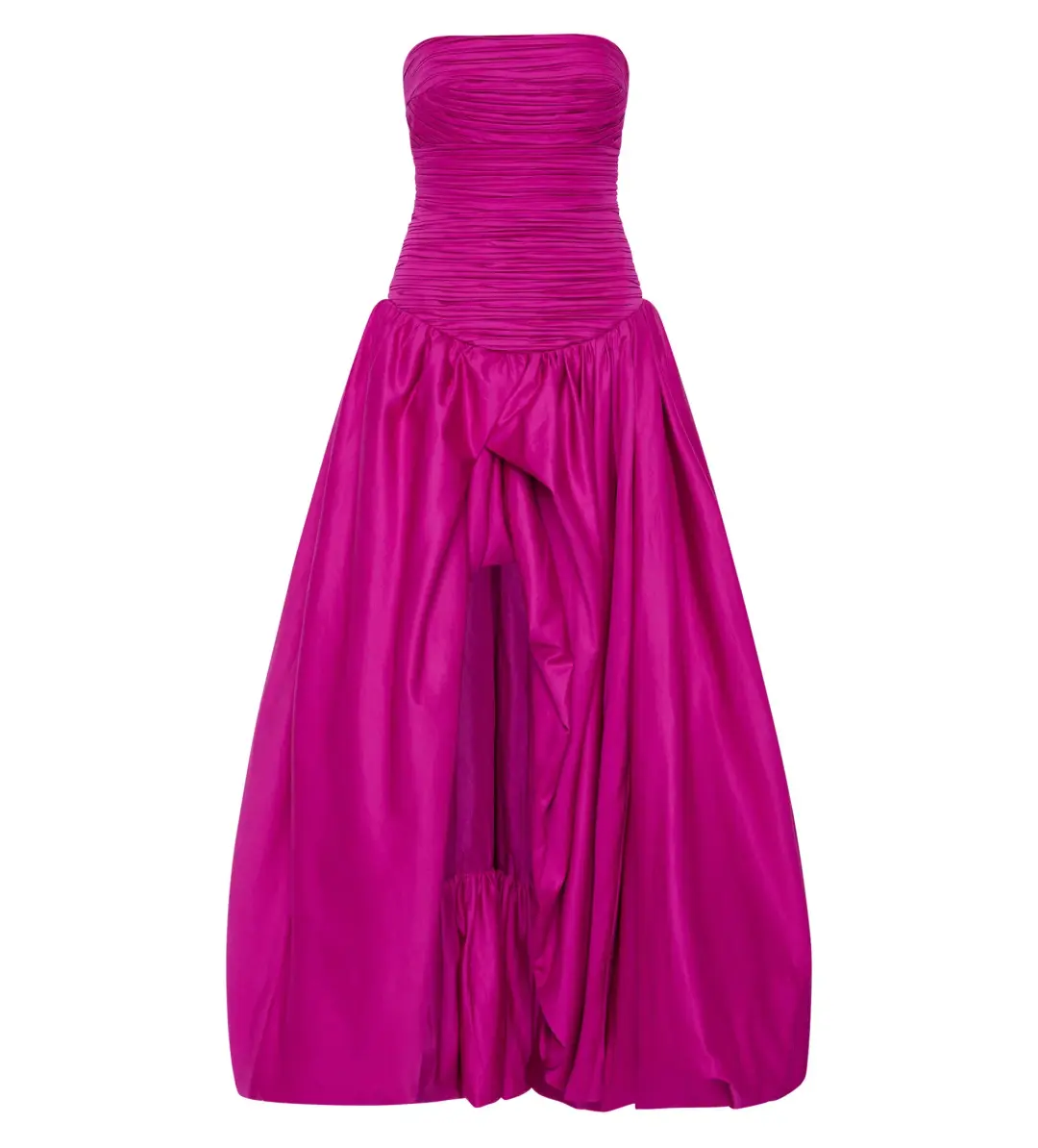 Aje Violette Bubble Hem Maxi Dress Deep Magenta Size 10 for rent on The Volte - main image