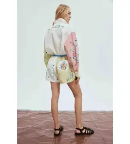 Alemais Willa Embroidered Shirt and Short Set Multi Floral Size 16 for rent on The Volte - image 3