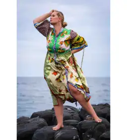 Alemais Lemonis Shirtdress Multi Print Size 16 for rent on The Volte - image 3