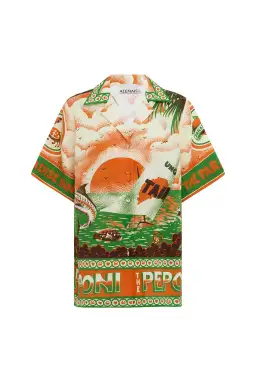 Alemais Bungalow Oversized Linen Shirt and Short Set Multi Print Size 16 for rent on The Volte - image 7