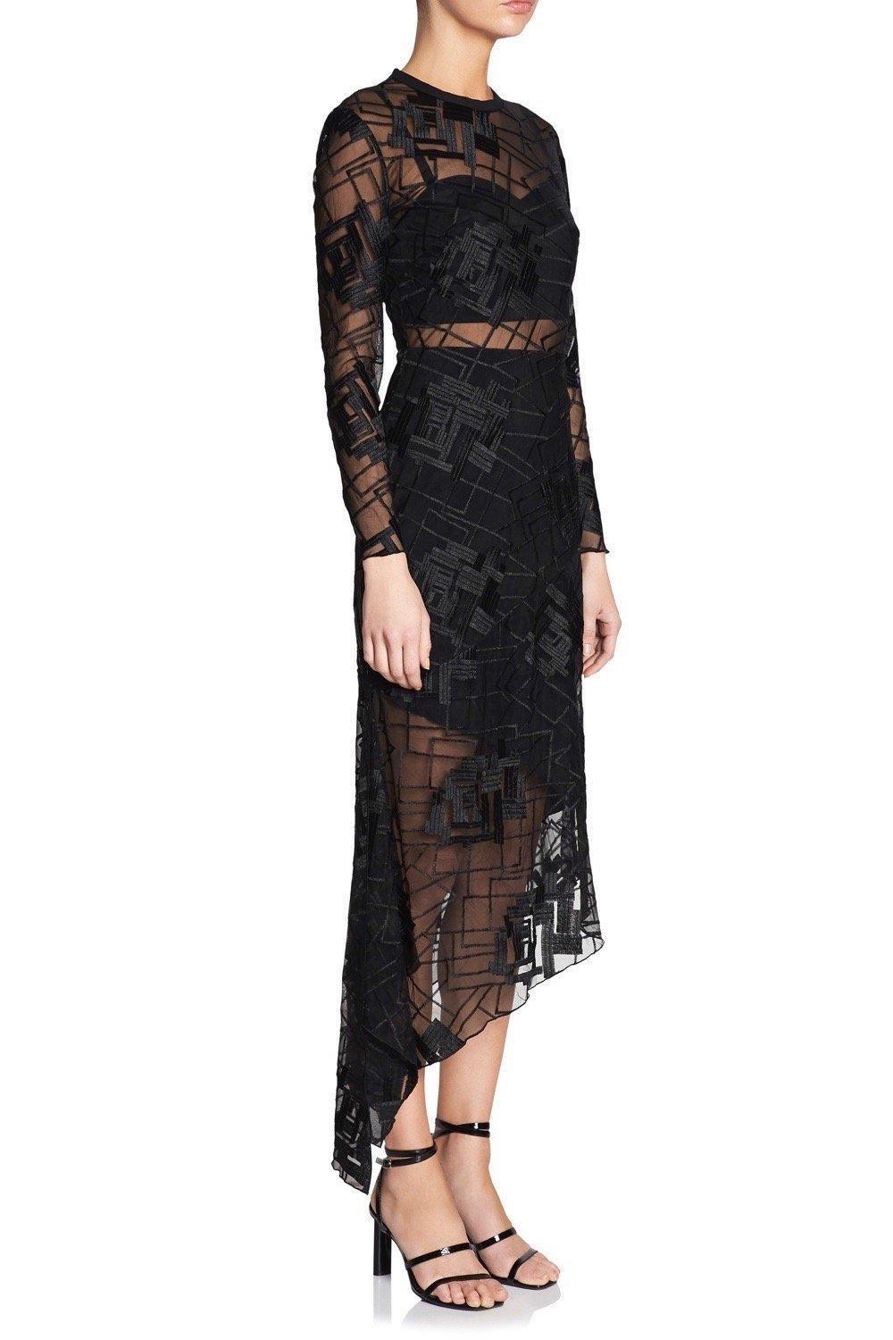Manning Cartell Smoke & Mirrors L/S Dress Black Size 6 for rent on The Volte - main image