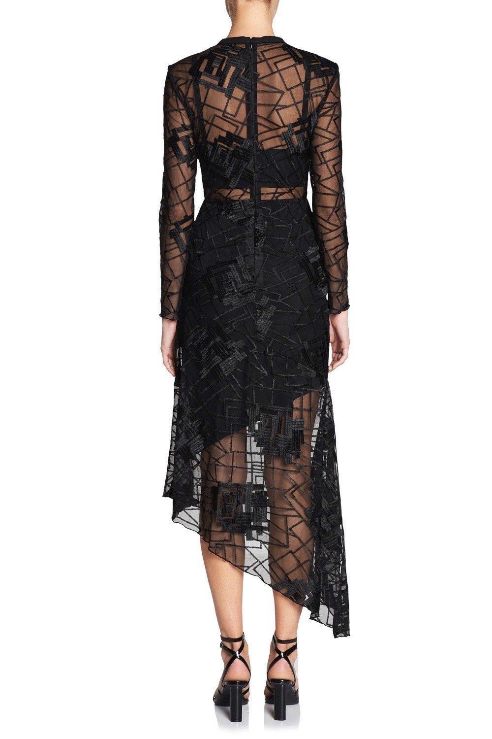 Manning Cartell Smoke & Mirrors L/S Dress Black Size 6 for rent on The Volte - main image